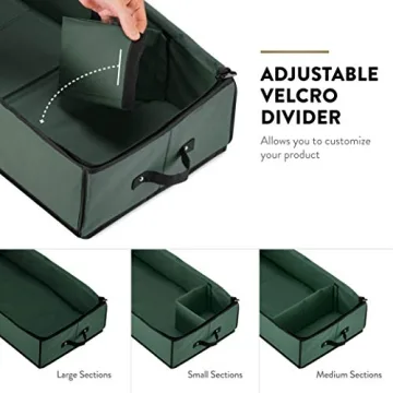 ZOBER Wrapping Paper Storage Containers - 40 Inch Gift Wrapping Organizer Storage W/Interior Pockets - Fits 20 Standard Rolls of Wrapping Paper, Bows, and Ribbons