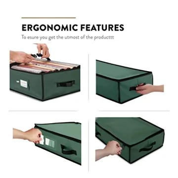 ZOBER Wrapping Paper Storage Containers - 40 Inch Gift Wrapping Organizer Storage W/Interior Pockets - Fits 20 Standard Rolls of Wrapping Paper, Bows, and Ribbons