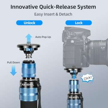 SIRUI AM-404FL Monopod with Feet - 74.8 Inch for Stability & Versatility