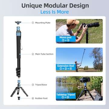SIRUI AM-404FL 74.8 Inch Lightweight Monopod