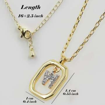 YOUQIANREN K Necklace Gold Initial Necklace for Women, Women Gold Necklace Dainty, Letter K Necklace Initial Charm Jewelry, Gold Initial Pendant - K Initial Necklace