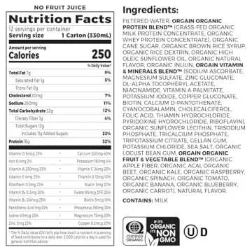 Orgain Organic Nutritional Protein Shake, Vanilla Bean - 16g Grass Fed Whey Protein, Meal Replacemen...