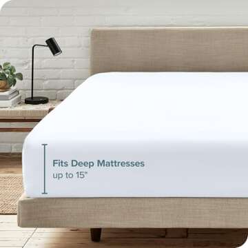 Bare Home Full Size Fitted Sheet - Luxury Comfort