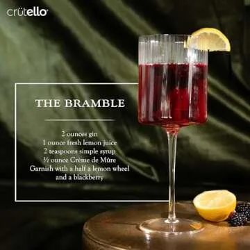 Crutello Square Wine Glasses - Beautiful Vintage Set of 4
