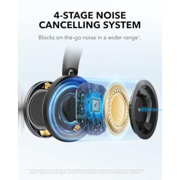 Soundcore Space One Pro by Anker, Adaptive Active Noise Cancelling Headphones Driven by 6 Mics, Super Foldable Design, 60H Lossless Audio, Ultra-Fast Charging, Hi-Res Wireless Audio, Comfortable Fit