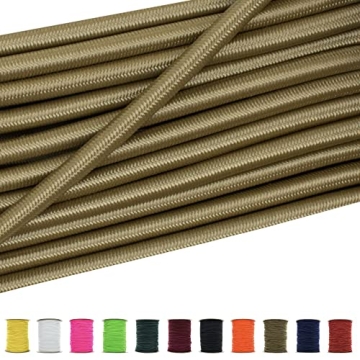 Paracord Planet Shock Cord - 100% Marine Grade Stretch Bungee Cord - DIY Projects, Tie Downs, and Re...