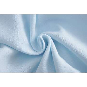 O2 BABY Baby Boys Girls Organic Cotton Zip Front Sleeper Pajamas, Footed Sleep 'n Play（0-3Months, Blue）