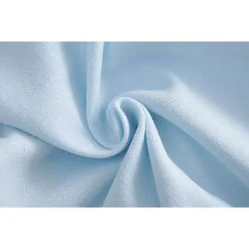 O2 BABY Baby Boys Girls Organic Cotton Zip Front Sleeper Pajamas, Footed Sleep 'n Play（0-3Months, Blue）