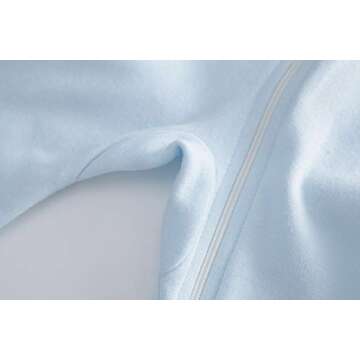 O2 BABY Baby Boys Girls Organic Cotton Zip Front Sleeper Pajamas, Footed Sleep 'n Play（0-3Months, Blue）