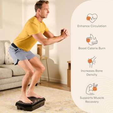 Lifepro Vibration Plate Exercise Machine with Magnetic Acupoints - Full Body Vibration Platform for Beginners and Recovery - Ideal for Lymphatic Drainage Muscle Toning and Overall Fitness