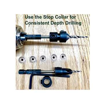 FTG USA Adjustable Countersink Drill Bit Set 5 Pc