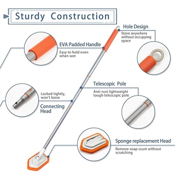 JEHONN Adjustable Tub Scrubber for Effortless Cleaning