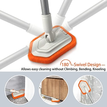 JEHONN Adjustable Tub Scrubber for Effortless Cleaning