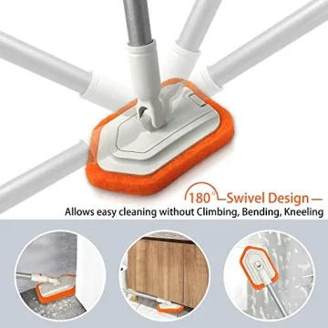 JEHONN Adjustable Tub Scrubber for Effortless Cleaning