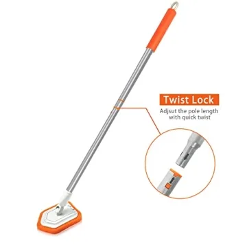 JEHONN Adjustable Tub Scrubber for Effortless Cleaning