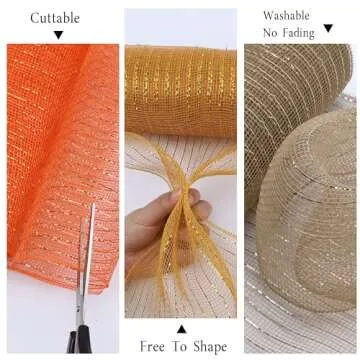 Vibrant LaRibbons Autumn Mesh Ribbon for Fall Decor