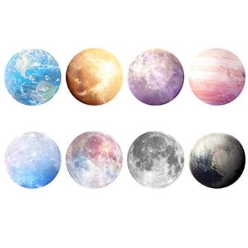 HaloVa Mouse Pad, Anti Slip Planet Mouse Mat for Desktops, Computer, PC and laptops, Customized Round Mouse Pad for Office and Home, Moon