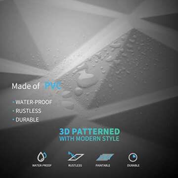 Art3d Decorative 3D Wall Panels in Diamond Design, 12"x12" Matt White (33 Pack)