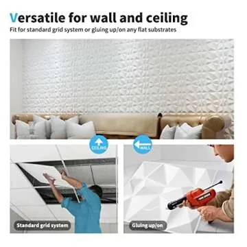 Art3d Decorative 3D Wall Panels in Diamond Design 12x12