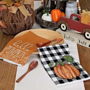 ARKENY Fall Kitchen Towels Set - Seasonal Home Decor