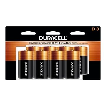 Duracell Coppertop D Batteries 8 Count Pack - Unmatched Power and Longevity
