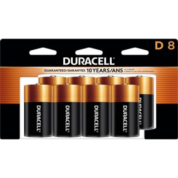 Duracell Coppertop D Batteries 8 Count Pack Power and Longevity