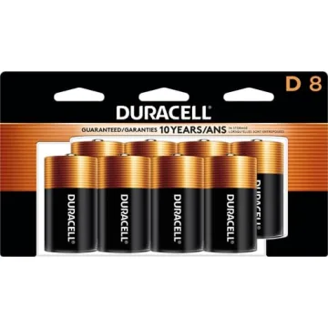 Duracell Coppertop D Batteries 8 Count Pack Power and Longevity