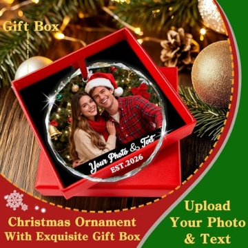 Personalized Glass Christmas Ornaments | Custom Holiday Gifts