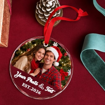 Personalized Glass Christmas Ornaments | Custom Holiday Gifts