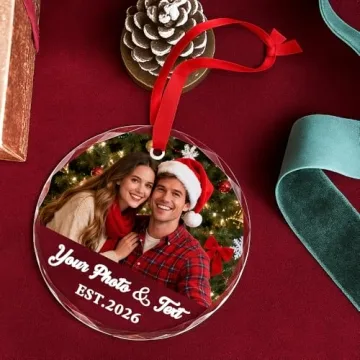 Personalized Glass Christmas Ornaments | Custom Holiday Gifts