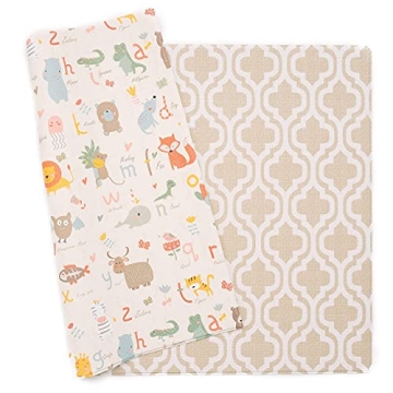Large Waterproof Reversible Baby Play Mat Moroccan Beige