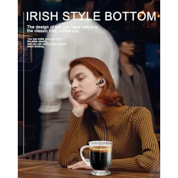 LUXU 24 OZ Glass Coffee Mugs Set for Hot & Cold Beverages