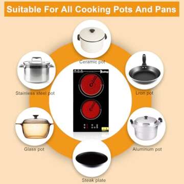 Winado 2 Burners Electric Cooktop - Safe & Stylish