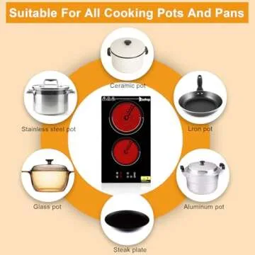 Winado 2 Burners Electric Cooktop - Safe & Stylish