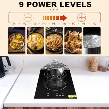 Winado 2 Burners Electric Cooktop - Safe & Stylish