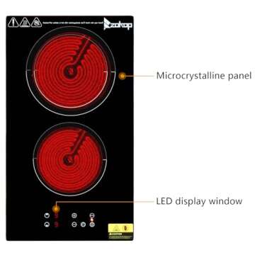 Winado 2 Burners Electric Cooktop - Safe & Stylish