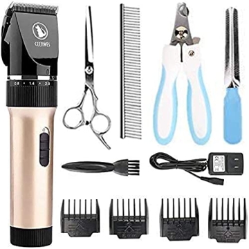 Ceenwes Upgrade Low Noise Cordless Pet Clippers - Ultimate Grooming Kit
