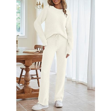 MEROKEETY Cozy Fleece 2 Piece Women’s Loungewear Set