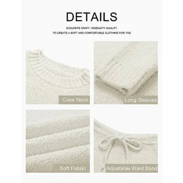 MEROKEETY Cozy Fleece 2 Piece Women’s Loungewear Set