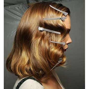 Alligator Hair Clips Metal Duck Bill Hair Clips for Styling - with Holes 3.5 inch Professional Secti...