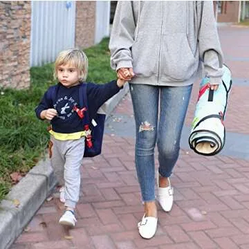 KRAND Kids Nap Mat with Washable Pillow and Blanket All-in-One Comfy Bedding for Toddler Boys & Girls Preschool Daycare Cot,Features 100% Cotton Sleep Side and Elastic Straps -Brave Dinosaur