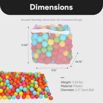 BalanceFrom Ball Pit Balls, 200 Count Toy Plastic Play Balls for Kids, Rainbow