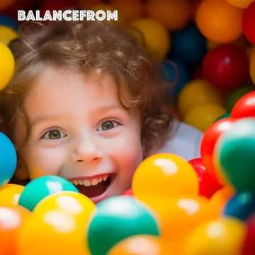 BalanceFrom Ball Pit Balls, 200 Count Toy Plastic Play Balls for Kids, Rainbow