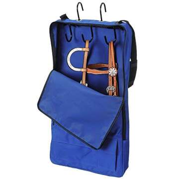 Tough-1 Bridle/Halter Carrier – 3 Prong Tack Rack in Royal Blue 16"x30"