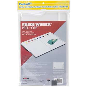Mijello Fredi Peel-Off Palette - 12.75" x 8.875" - Easy Clean-Up, Ergonomic Design