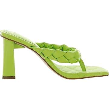 Jessica Simpson Women's Zaliye Braided High Heel Sandal Heeled, Spring Green, 5.5