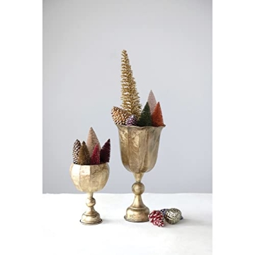 Creative Co-Op Vintage Brass Planter for Seasonal Decor