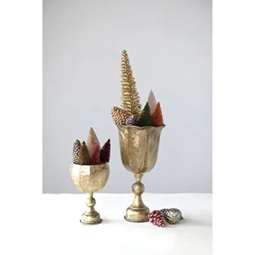 Creative Co-Op Vintage Brass Planter for Seasonal Decor