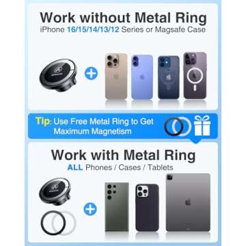 VANMASS Magnetic Car Mount for All Phone Models 2025