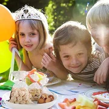 MoloTAR 100 Pcs 10 in x 6 in(1.4mil.) Clear Flat Cello Cellophane Treat Bags Good for Bakery, Cookies, Candies,Dessert with 5 random Twist Ties!